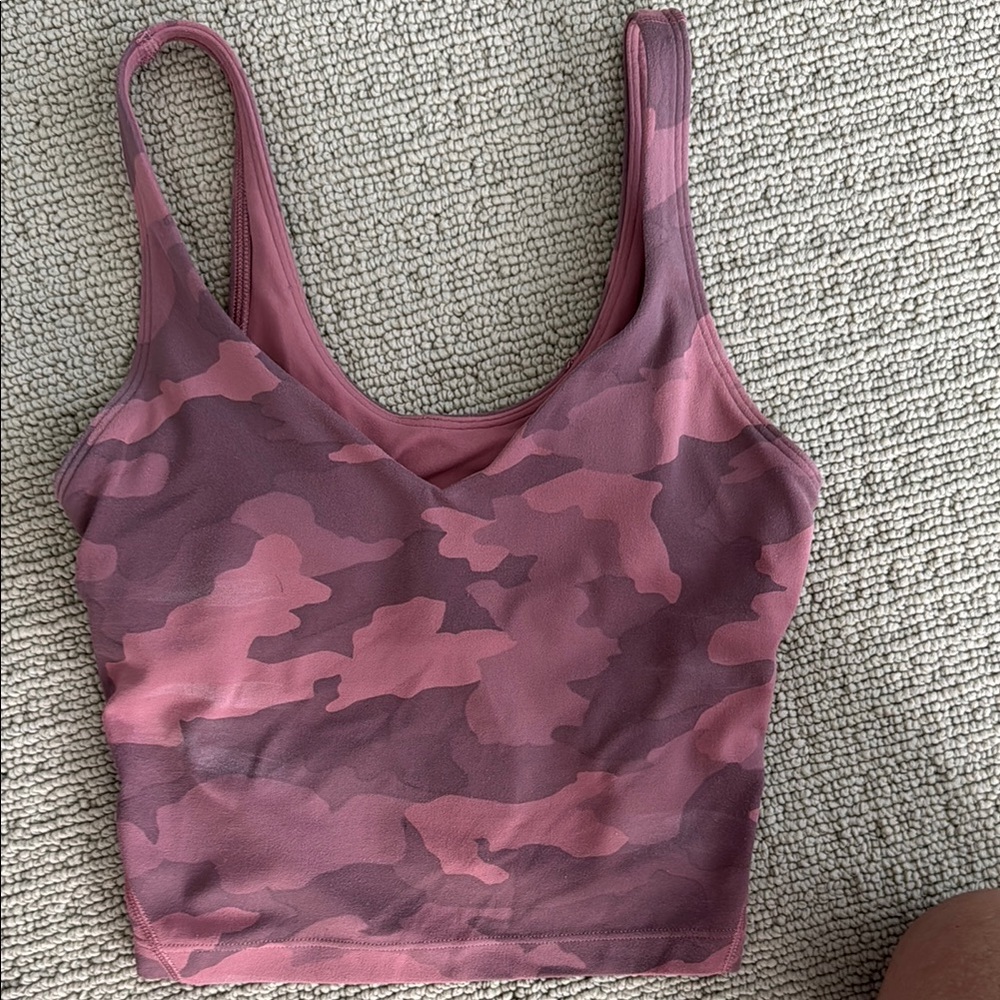 Lululemon Pink Align Tank Camo Print size 0.